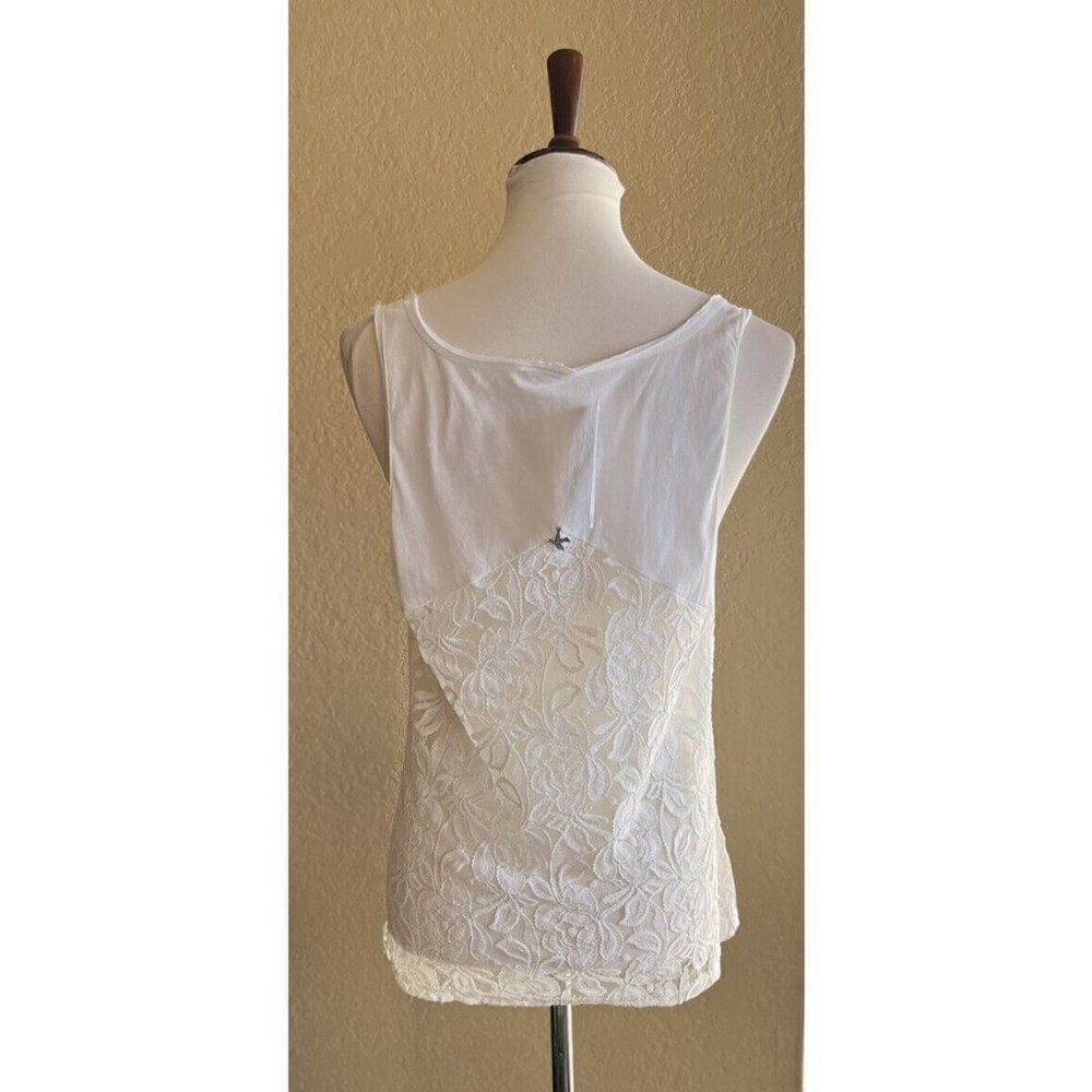 Others Follow Women's White Lace Ibiza Flamingo Tank Top Size S M - Picture 10 of 10